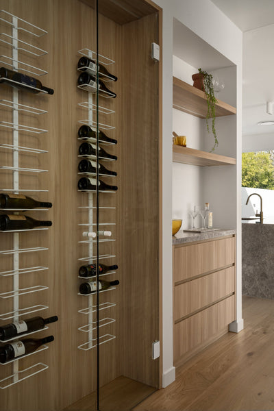 Wall Mounted Wine Rack - 12 Bottle TRENT - White