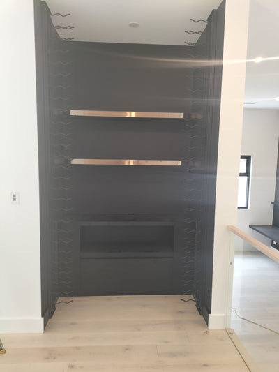 Wall Mounted wine Rack-12 Bottle Label View