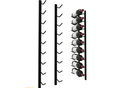 Wall Mounted Wine rack - 9 Bottle Label View