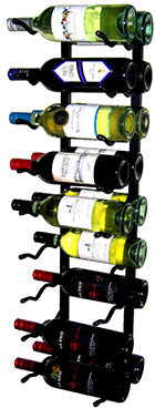 Wall Mounted Wine rack -18 bottle Label View
