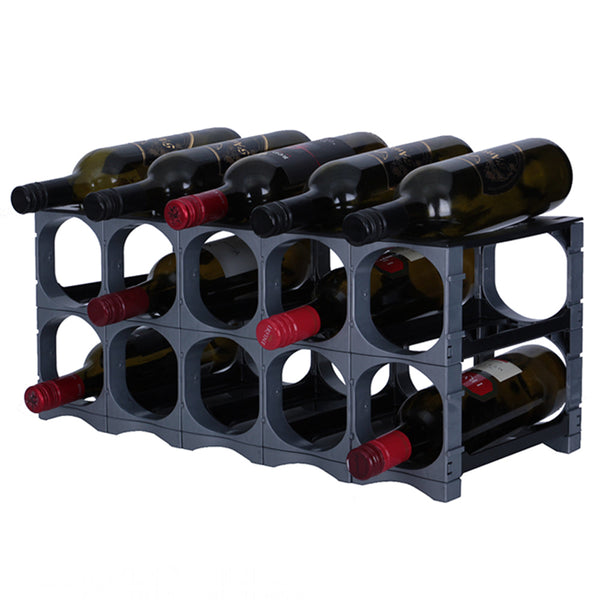 12/15 Bottle CellarStak™ Modular House Pack Wine Rack 10 pocket - Wine ...