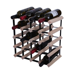20 Bottle Timber Wine Rack - 4 x 4 Pockets