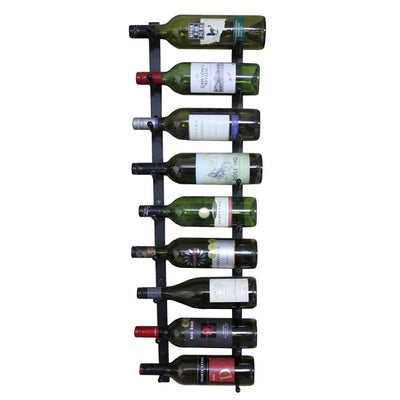 Wall Mounted Wine rack - 9 Bottle Label View